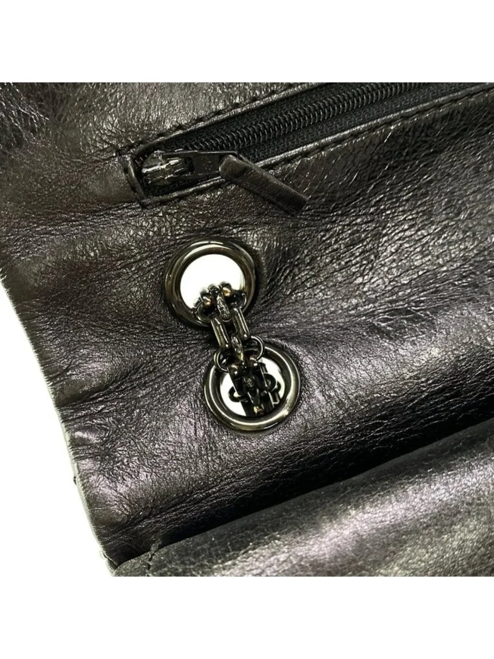 Chanel Shoulder Bag 2.55 Quilted Black Mademoiselle Chain Double Flap